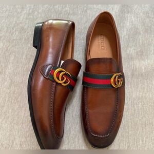 Gucci Men's Brown Leather Loafers